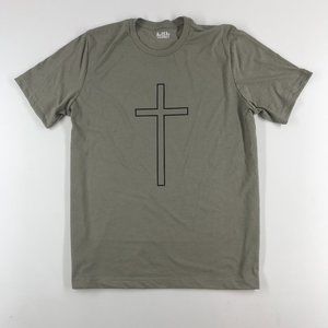 Cross, Short Sleeve T-Shirt, Unisex, Heather Stone, Size XL, NEW WITH TAG